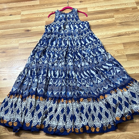 Anthropologie Tiered Abstract Maxi Dress size S - Picture 3 of 16